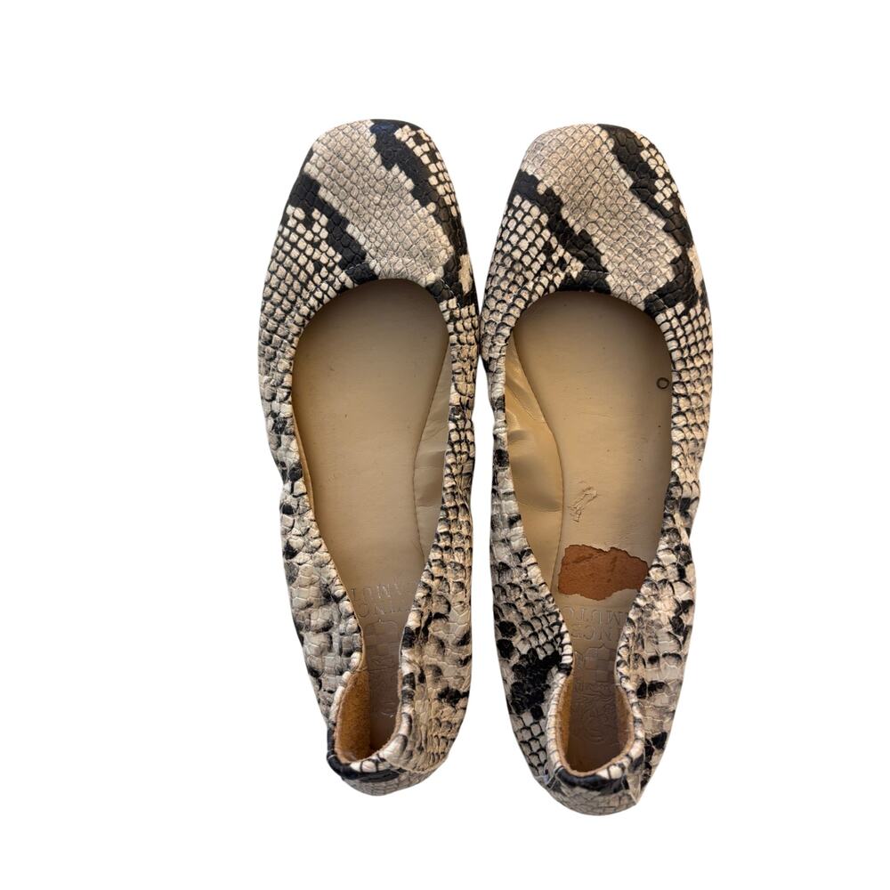 Vince Camuto Snakeskin Print Ballet Flats Womens 6.5 Slip On Round Toe